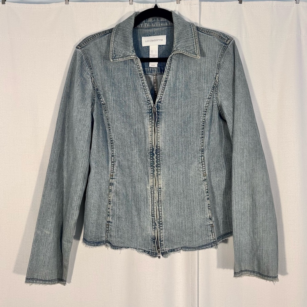 Vintage Liz Claiborne Zip Up Denim Jacket